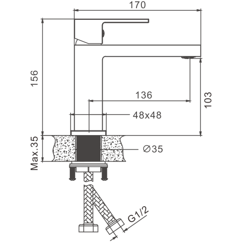 Смеситель Belz B613 B10613 на раковину хром - фото 2