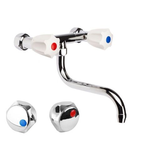 Смеситель для кухни Сантаком 140017с настенный хром