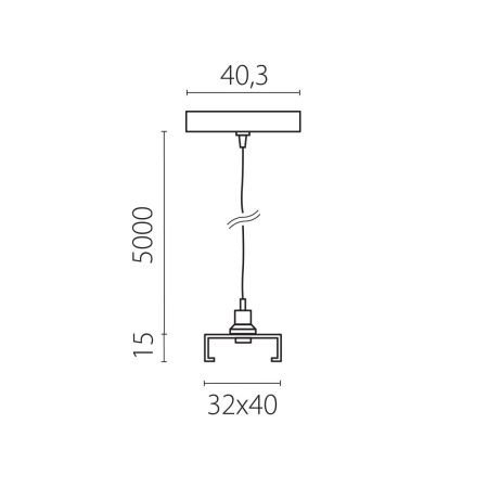 Подвес скрытый тип D треку 5040xx-F / R Lightstar Quattro (Куаттро) 504197-FR2