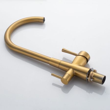 Смеситель для кухни Shevanik S428G на мойку золото