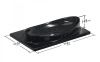 Раковина из искусственного камня СанТа 900144 70х50 подвесная цвет черный
