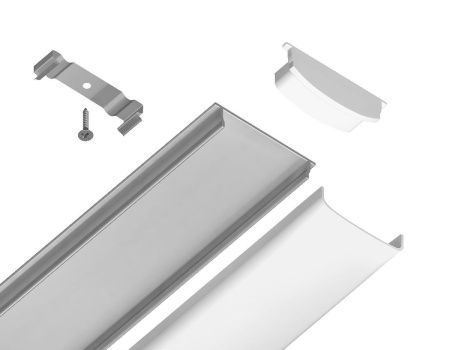 Алюминиевый накладной профиль Ambrella Light Alum Profile (Алум Профиле) GP1600AL