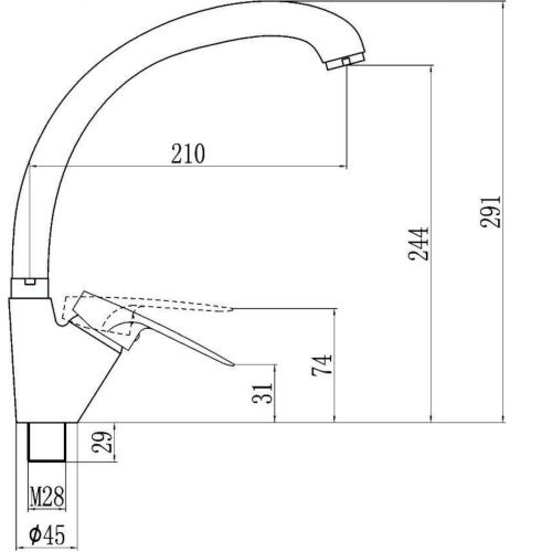 Смеситель для кухни Fmark FM4166 на мойку хром - фото 3