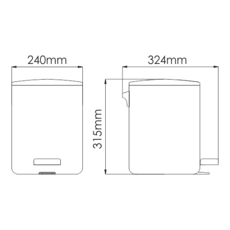 Ведро мусорное WasserKRAFT 649