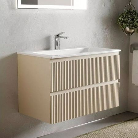 Тумба под раковину Sancos SNOB R SNR100CE 100х40 подвесная цвет бежевый