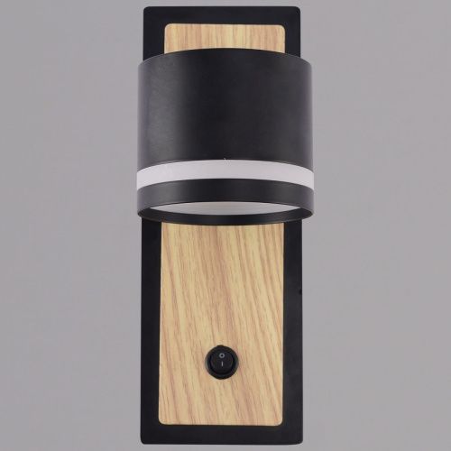 Бра Reluce 22540-0.2-01 BK+WOOD - фото 4