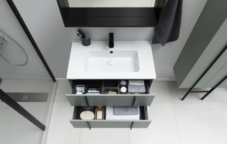 Тумба под раковину Allen Brau Reality 1.32007.CGM 100х46х50 подвесная цвет зеленый/серый