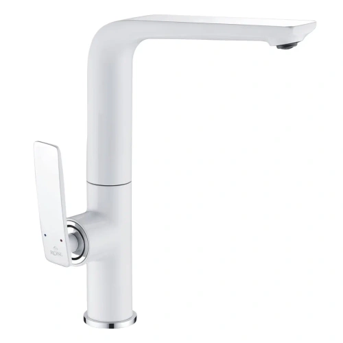 Смеситель для кухни Rose R2713F на мойку белый/хром - фото 2