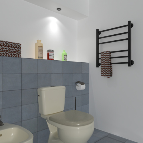 Полотенцесушитель Маргроид Вид 81-10 профильный 8110-6050-1081-9005R 53х60 электрический черный матовый - фото 2