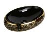 Раковина из сантехнического фарфора Milleau BOUTIQUE MU8005-EGBG 60х40 накладная цвет черный/золото без отверстий под смеситель