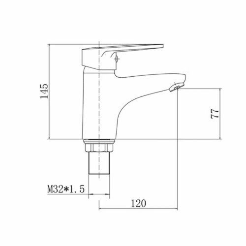 Смеситель Fashun A1068 на раковину хром - фото 3
