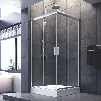 Душевой уголок Am.Pm Gem W90G-403-090MT 90х90 стекло прозрачное профиль хром глянцевый без поддона