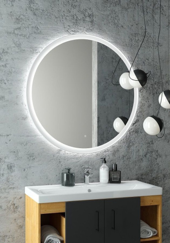 Зеркало Art&Max NAPOLI AM-Nap-800-DS-F-White 80х80