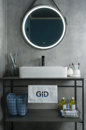 Раковина керамическая Gid Geométrico 51172 60х40 накладная цвет белый 1 отверстие под смеситель