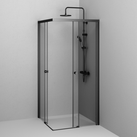 Душевой уголок Am.Pm X-joy W94G-403-9090-BТ1К 89х89 стекло прозрачное профиль черный матовый без поддона