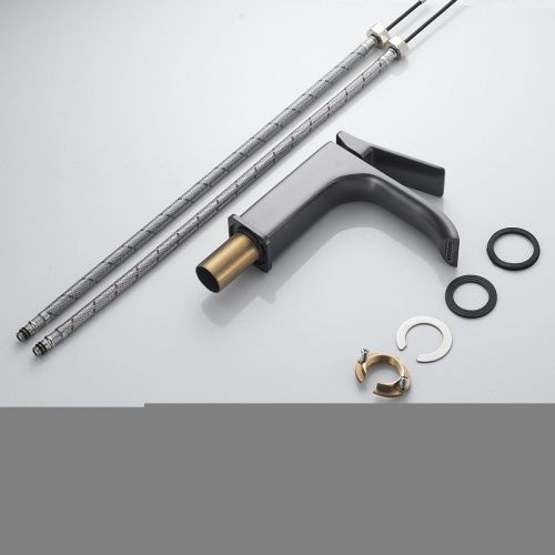 Смеситель Shevanik S4001T на раковину оружейная сталь - фото 4