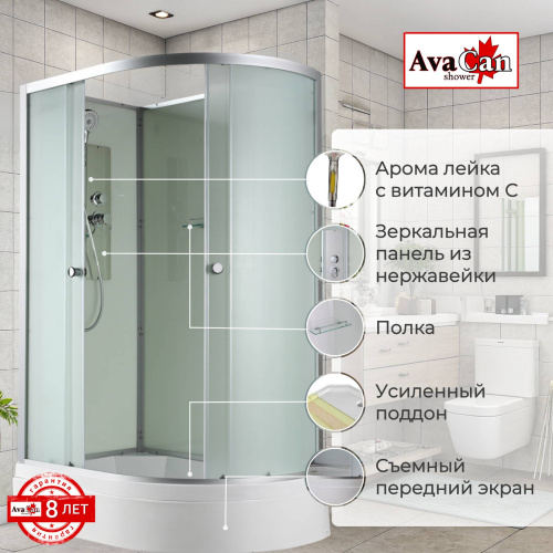 Душевая кабина AvaCan D D3012LN 120х80 асимметричная без крыши ориентация левая - фото 2 Душевая кабина AvaCan D D3012LN 120х80 асимметричная без крыши ориентация левая - фото 2
