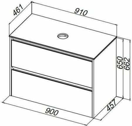 Тумба под раковину Allen Brau Activity 1.34013.PGM 90х50 подвесная цвет серый