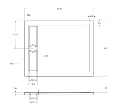 Душевой поддон BelBagno DUE TRAY-BB-DUE-A-100-4-W0 100х100 акрил белый - фото 2