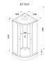 Душевая кабина Parly Effect EF1031 100х100 четверть круга с крышей ориентация универсальная