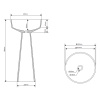 Раковина из искусственного камня Dea Design Washbasins DD2018 425 R11 40х40 напольная цвет голубой без отверстий под смеситель