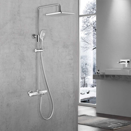 Душевая стойка Vincea Next VSFS-1N1TCH настенная цвет хром с термостатом