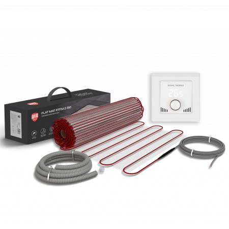 Нагревательный мат для теплого пола Royal Thermo RTFM 2-150-12 комплект с RTI-16