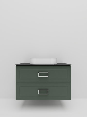 Тумба со столешницей La Fenice CUBO TWIN NFNC-01-CUB-G-100-2-2-GB 100х50 подвесная цвет синий/серый