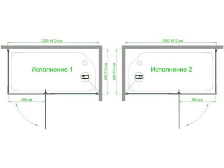 Душевой уголок Royal Bath HPVD RB7140HPVD-C-BL 140х70 стекло матовое профиль черный без поддона