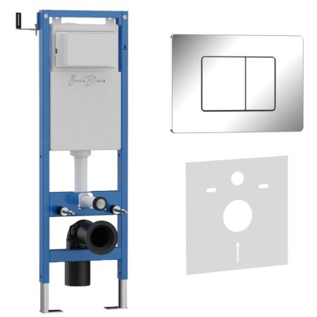 Комплект сантехническая инсталляция с клавишей смыва Iberica Blanca INOX-C IB.001M.1131