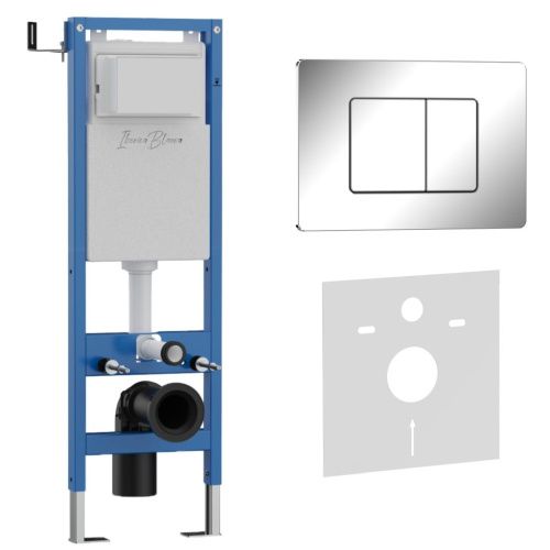 Комплект сантехническая инсталляция с клавишей смыва Iberica Blanca INOX-C IB.001M.1131 - фото 2