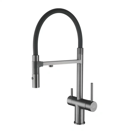 Смеситель для кухни Rose R958T на мойку оружейная сталь