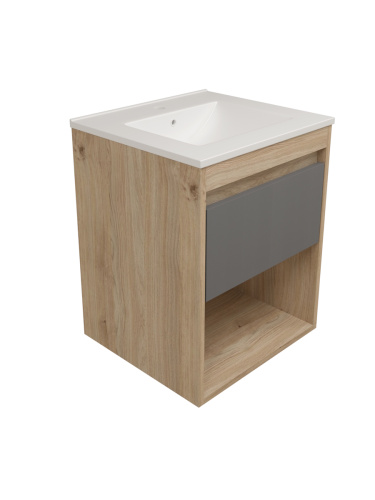 Фасад для тумбы под раковину Teymi Vitra T60407 47х2х23 цвет графит - фото 2