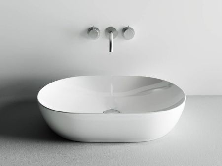 Раковина из сантехнического фарфора Ceramica Nova ELEMENT CN5009 60х40 накладная цвет белый без отверстий под смеситель