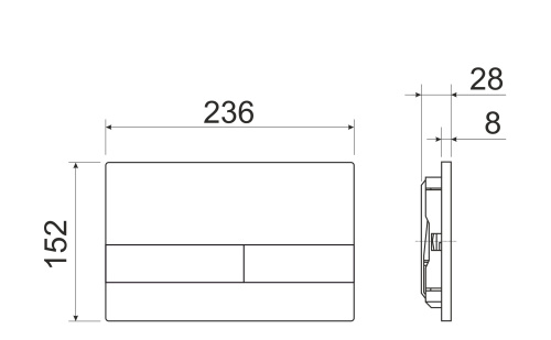 Инсталляция с кнопкой Ceramica Nova Envision/Flat CN1002M - фото 5