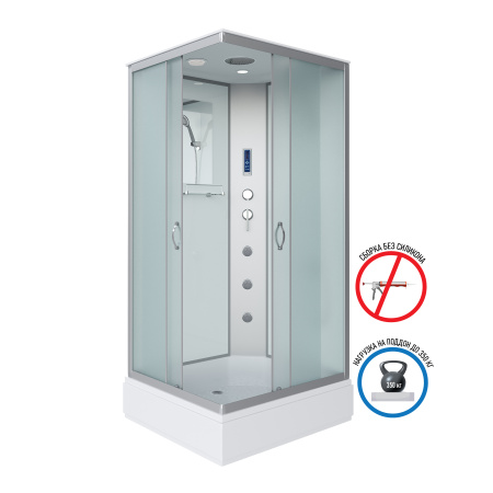 Душевая кабина Niagara Classic 330844QF 100х80 прямоугольная с крышей ориентация универсальная