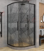 Душевой уголок AvaCan HB90 90х90 стекло тонированное профиль черный без поддона