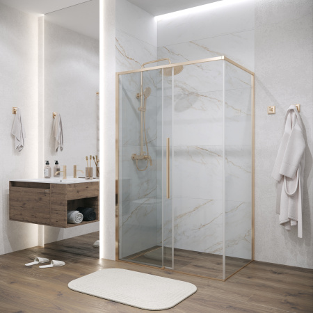 Боковая стенка Grossman Galaxy 200.K33.01.100.32.00 100x195 стекло прозрачное профиль золото сатин