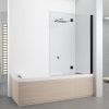 Душевая шторка на ванну Novellini Young Y21BSV120D-1H 120х150 стекло прозрачное профиль черный ориентация универсальная