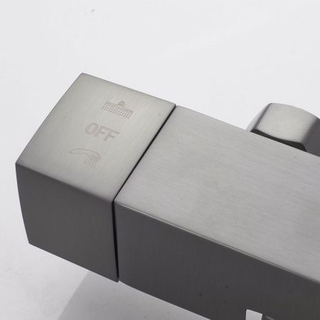 Душевая стойка Shevanik S8936T настенная цвет оружейная сталь