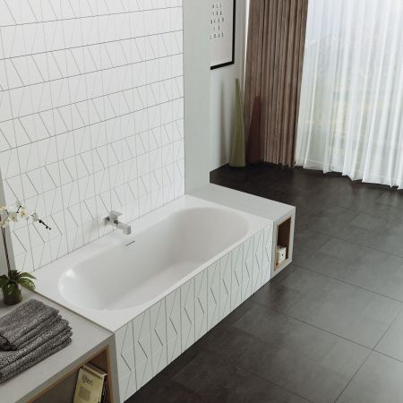 Ванна из искусственного камня Timo ANNELI ANNELI1800 180х90 встраиваемая прямоугольная с ножками