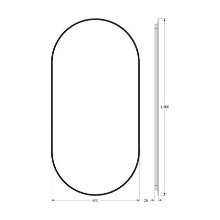 Зеркало с подсветкой Defesto AURA DF 2936 60х120 подвесное