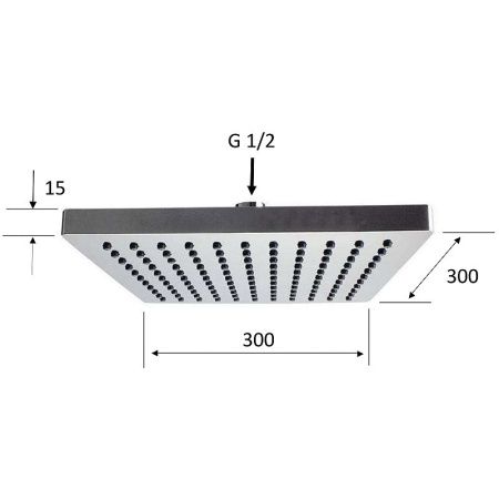 Верхний душ Remer 356SD30X 30х30 хром