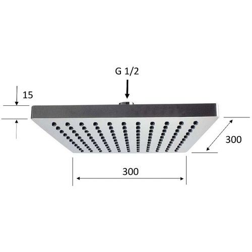 Верхний душ Remer 356SD30X 30х30 хром - фото 2