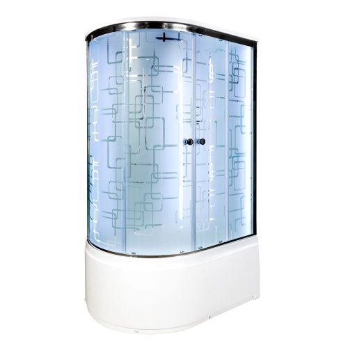 Душевая кабина AvaCan EM5012RLED 120х90 асимметричная с крышей ориентация правая