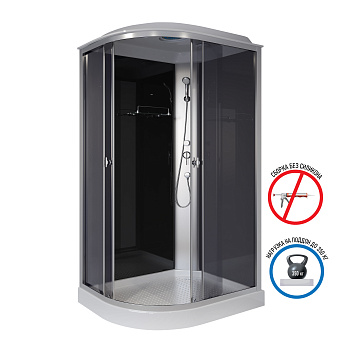 Душевая кабина Niagara Eco E120/80/13R/TN 120х80 асимметричная с крышей ориентация правая Душевая кабина Niagara Eco E120/80/13R/TN 120х80 асимметричная с крышей ориентация правая