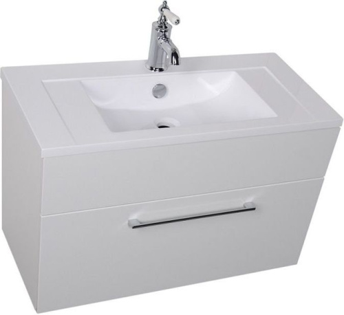 Тумба с раковиной De Aqua Кубика 167076 80х37х48 подвесная цвет белый - фото 3