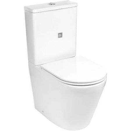 Унитаз напольный с бачком WeltWasser WW SALZBACH 011 GL-WT (10000011688) белый с сиденьем микролифт безободковый смыв торнадо