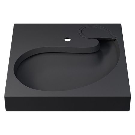 Раковина из искусственного камня Uperwood Comforty 2930205138 60х60 над стиральной машиной цвет черный