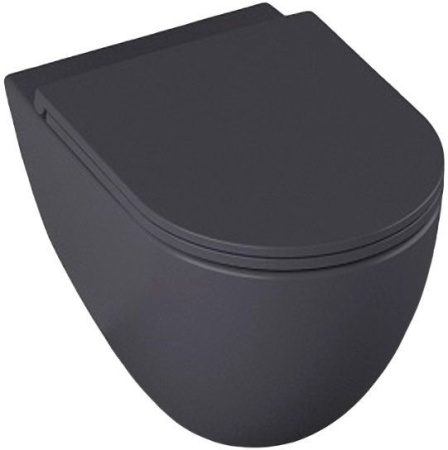 Чаша унитаза подвесная Allen Brau Reality 4.32006.AN цвет черный без сиденья безободковая каскадный смыв